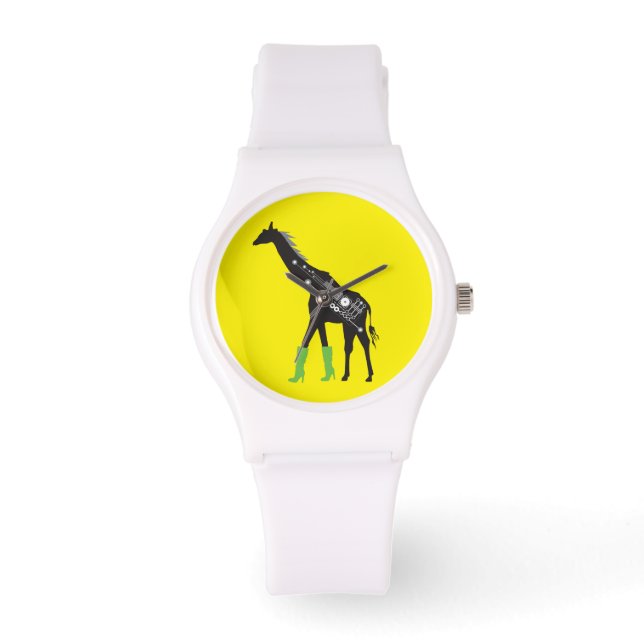 Fashionista Giraffe White Sporty Watch Armbandsur (Framsida)