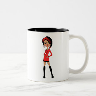 Fashionista Girl Two Toned Mugg