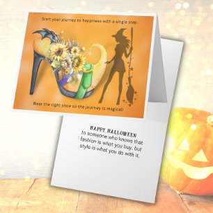 Fashionista Halloween-gratulationskort Kort