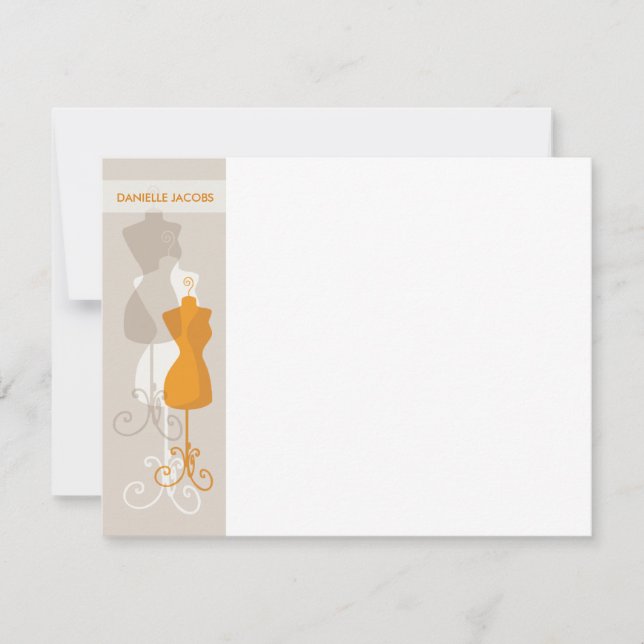 Fashionista Notecard Stationery Anteckningskort (Framsida)