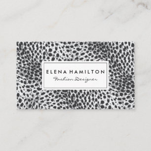 Fashionista Skriv ut leopard Visitkort