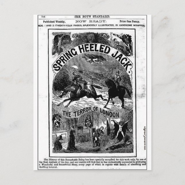 faslig encentmynt - vår-heeled jack vykort (Framsida)