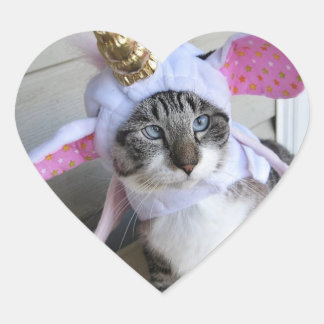 Fäst 1 hjärtformat klistermärke