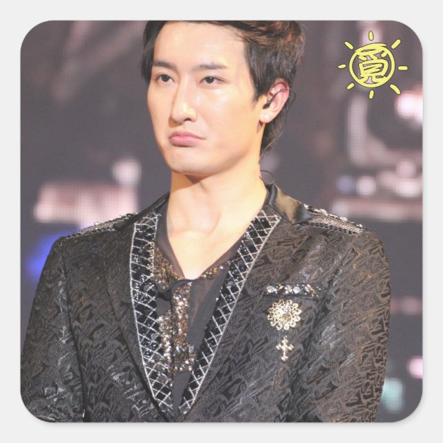 Fäst 3 fyrkantigt klistermärke (Framsida)