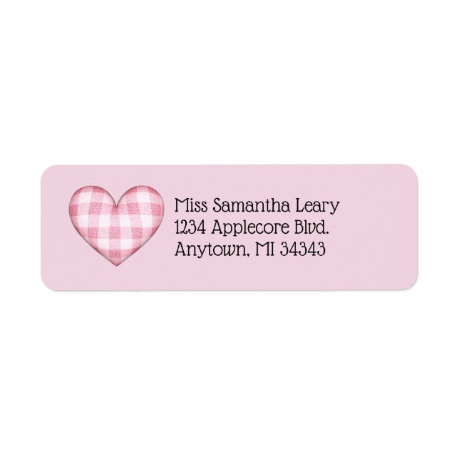 Fäst 3D-Adress med Anpassningsbar text Returadress Etikett (Framsidan)