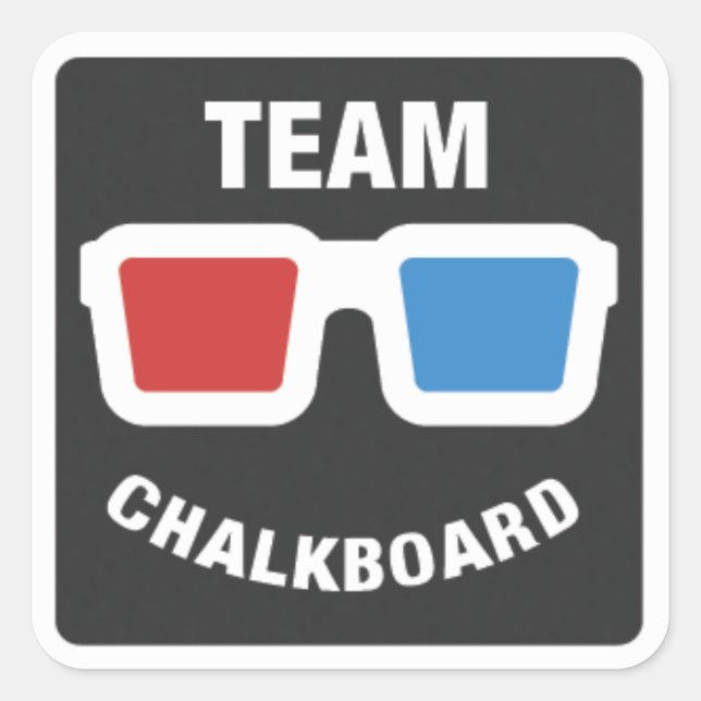 Fäst 4 fyrkantigt klistermärke (Framsida)