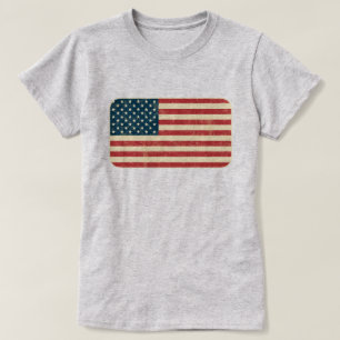 Fäst amerikansk Flagga Tee