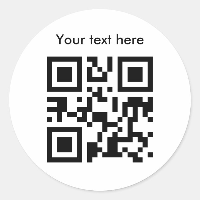 Fäst (anpassningsbar text) runt klistermärke (Framsida)