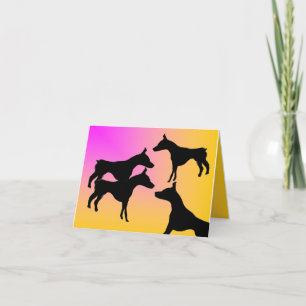 Fäst anteckningskort: Doberman Anteckningskort