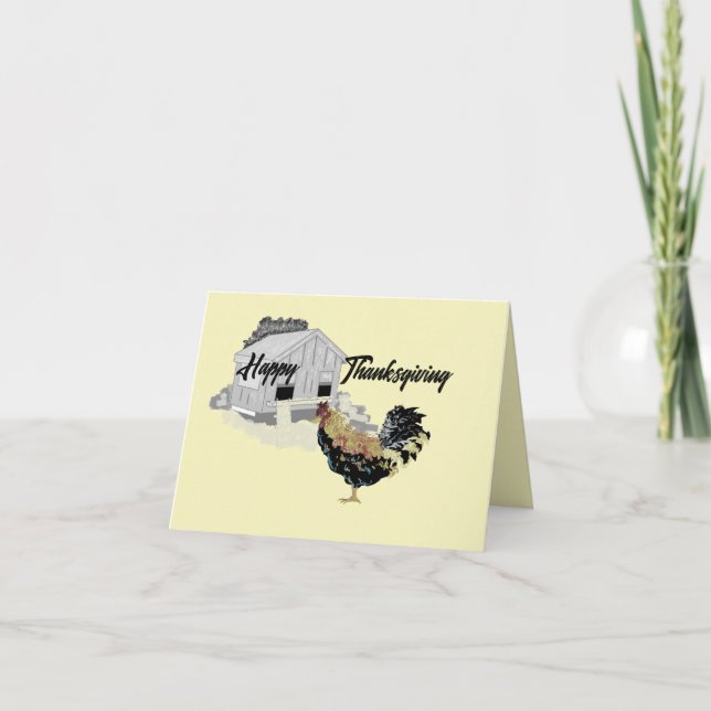 Fäst anteckningskort: Happy thanksgiving Anteckningskort (Framsida)