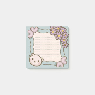 Fäst anteckningsmall med stora Blommigtar Post-it Block