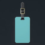 Fast Aquablåttpop av färg Bagagebricka<br><div class="desc">Skräddarsy denna fasta Aquablåttpop av färg med din egna namn eller monogram.</div>