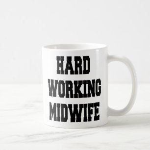 Fast arbetande barnmorska kaffemugg