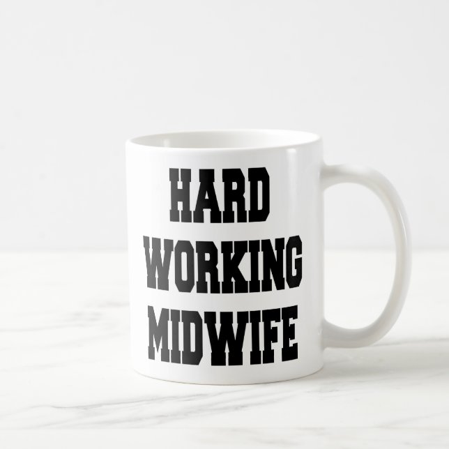 Fast arbetande barnmorska kaffemugg (Höger)