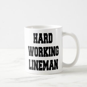 Fast arbetande lineman kaffemugg