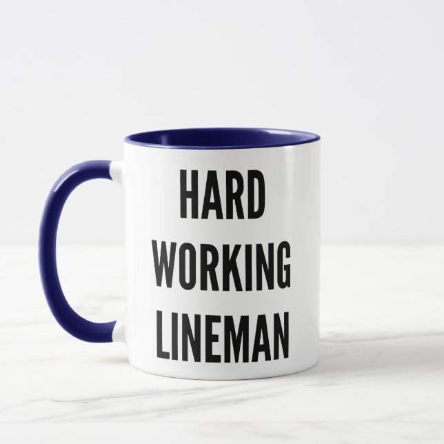 Fast arbetande lineman mugg (Vänster)