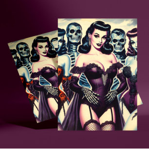 Fäst bindestreck för retro gotiic Corset Vykort