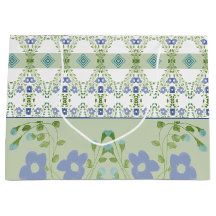 Fäst blå Blommigt mönster