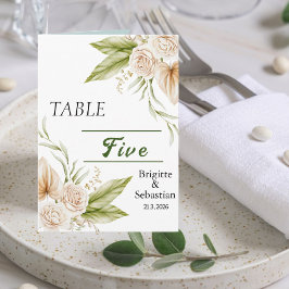 Fäst boho delikat Pampas Photo Bröllop Bord nr Inbjudan