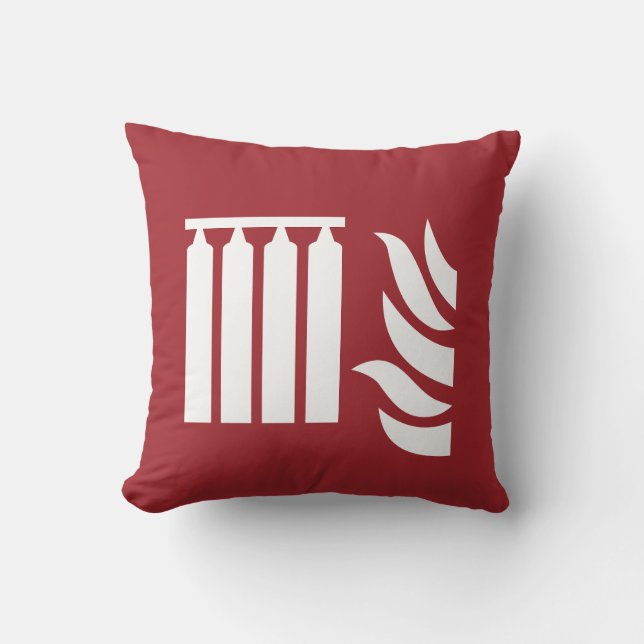 Fast brandsäkerhetsskylt för släckningsbatteri kudde (Framsida)