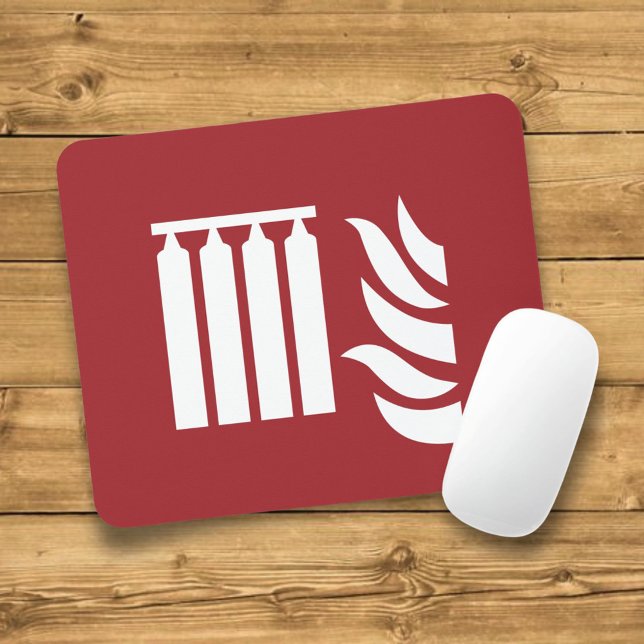 Fast brandsäkerhetsskylt för släckningsbatteri musmatta (Skapare uppladdad)