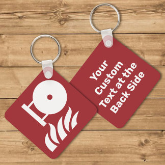 Fast brandsläckare Flaska säkerhetsskylt Nyckelring