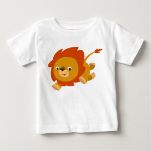 Fast Cute Tecknad Lejon Baby T-Shirt