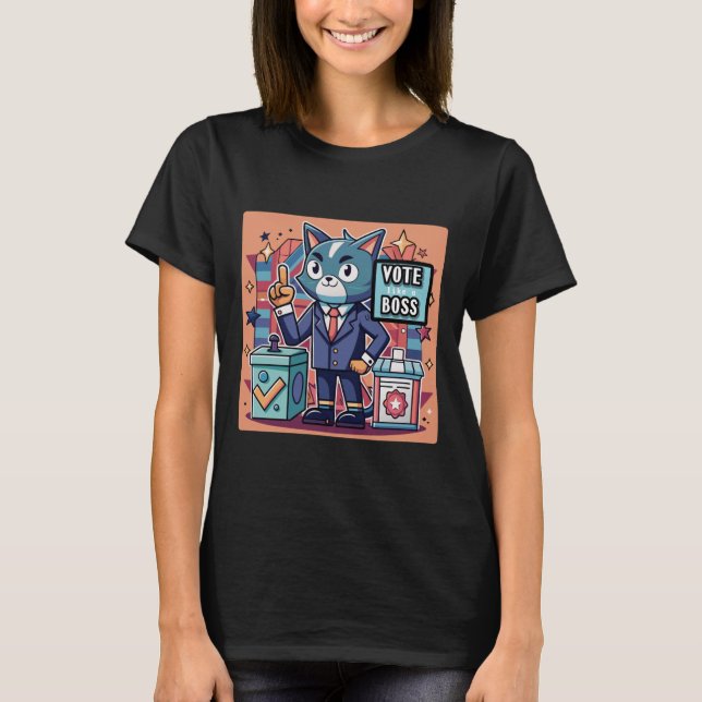 Fäst designtrendomröstning som ett Chef-märke T Shirt (Framsida)