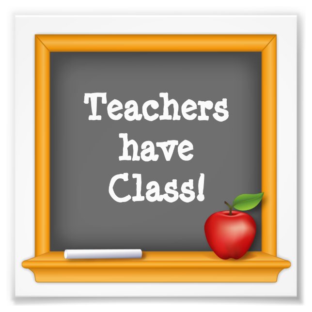 Fäst det: Lärare har klass Fototryck (Framsidan)