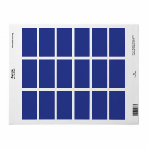 Fast djup djup blå bakgrund Fet, minimal design Adressetikett