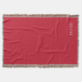 Fast djup mörk - röd HEM- kastfilt Filt