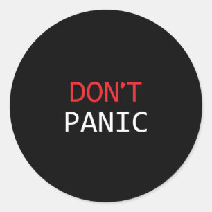 Fäst - DON INTE PANIC Runt Klistermärke