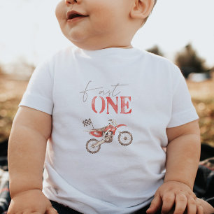 Fast en Red Dirt Bike Birthday T-shirt Baby