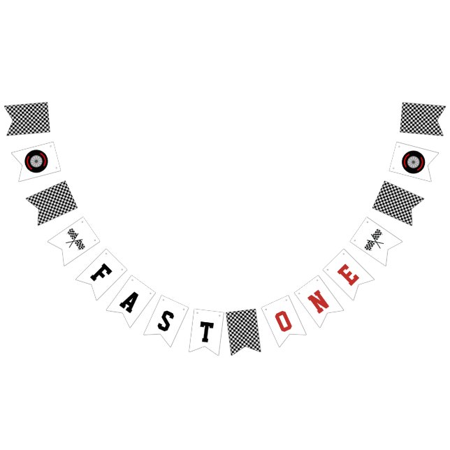 FAST EN Tävla 1:a födelsedagen Vimplar (Alla)