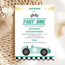 Fast en Tävling Car Boy 1:a födelsedagen Party