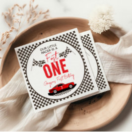 Fast en Tävling Car Boy 1:a födelsedagen Party Pappersservett