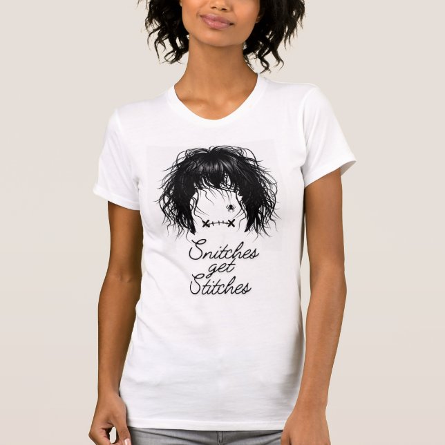 Fäst får Stitches Halloween Tee (Framsida)