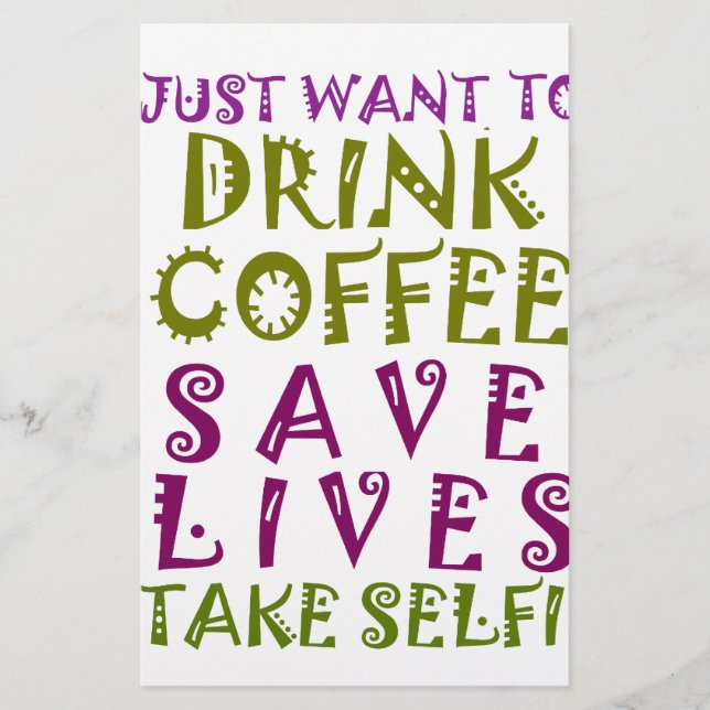 Fäst, Fäst upprepad chasinering - koffein väljer d Brevpapper (Framsida)