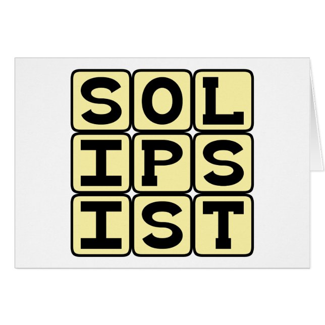 Fast, filosofisk vypunkt hälsningskort (Framsidan Horizontal)