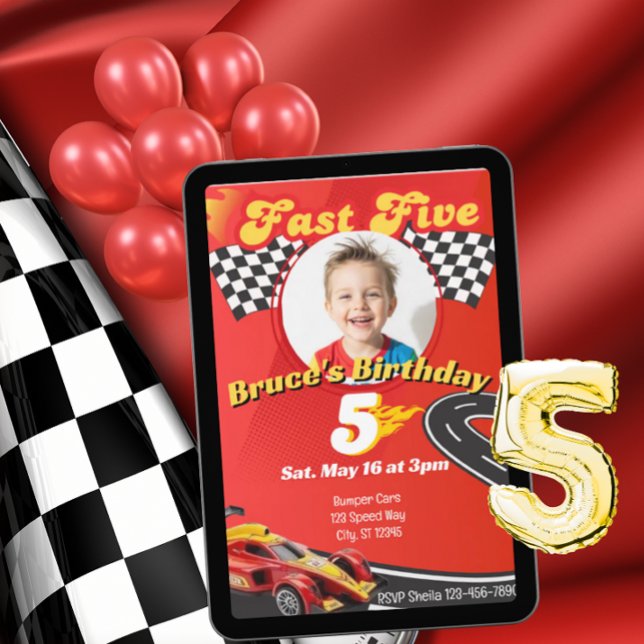 Fast Five, Picture Racing 5-årsjubileum Inbjudningar (Skapare uppladdad)