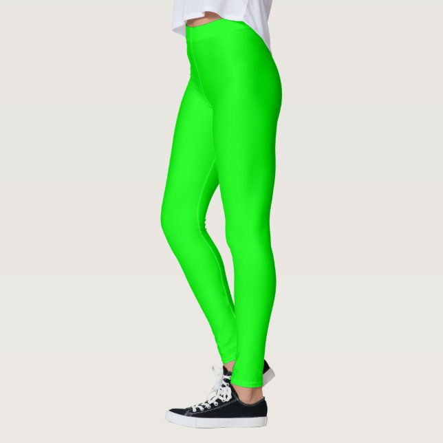 Fast fluor-Grönt-dekor på Leggings (Vänster)