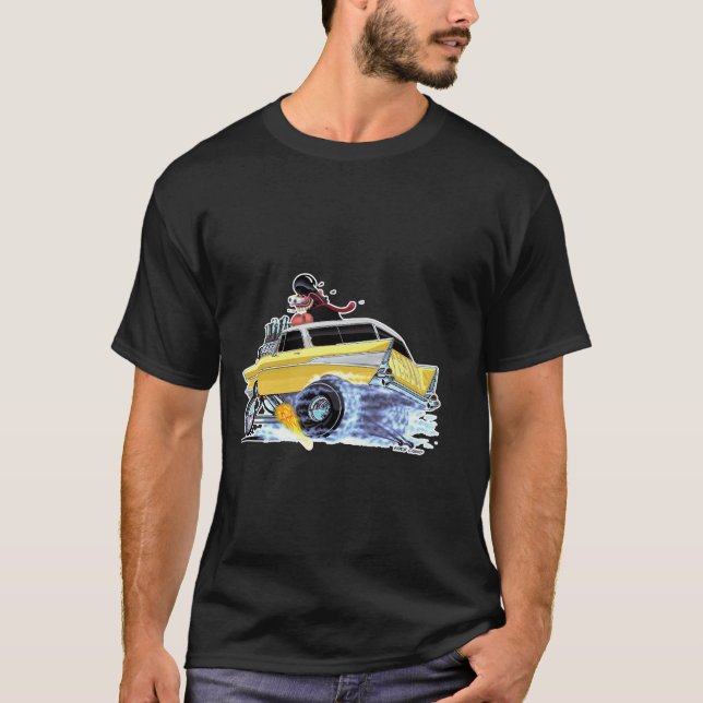 FAST FOOD 1956 Chevy GASSER T Shirt (Framsida)