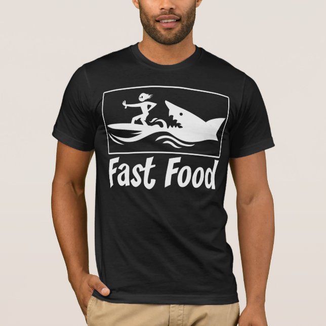 Fast food blanc t-shirt (Framsida)