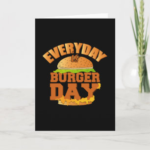 Fast Food Burger Cheese fnyle Eat Foodie Gift Idea Kort