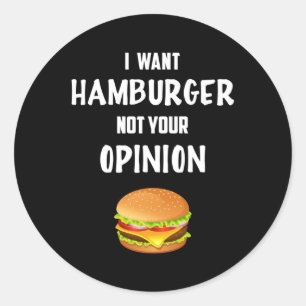 Fast Food Burger Cheese Funny Foodie Eat Gift Idea Runt Klistermärke