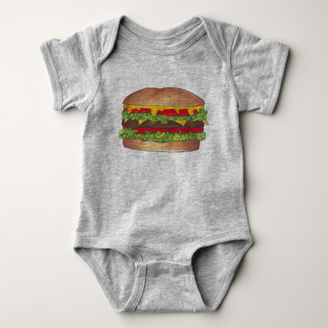 Fast Food Burger Hamburger Cheeseburger Foodie T-shirt (Framsida)