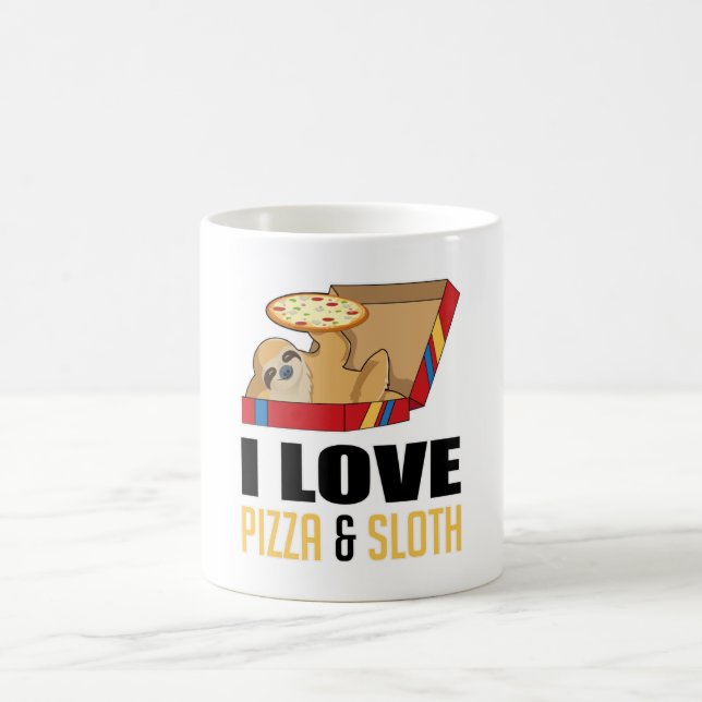 Fast Food Burger Sloth Funny Pizza Eat Foodie Gift Kaffemugg (Center)