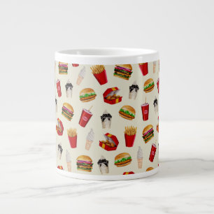 Fast Food Burgers, Fries, Sundaes Jumbo Mugg
