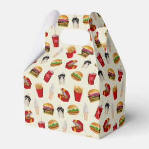 Fast Food Burgers, Fries, Sundaes Presentaskar