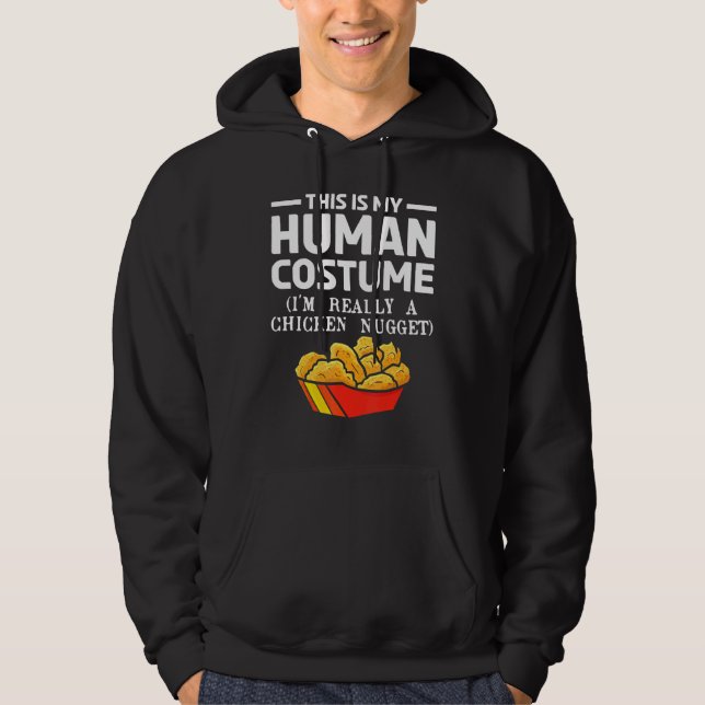 Fast Food Costume Foodie Tasty Chicken Nugget Hoodie (Framsida)